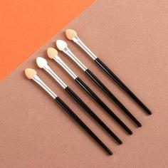 Набор аппликаторов для теней, 5 шт, 12 см, цвет чёрный Queen Fair