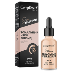 Тональный крем-флюид Compliment Skin Illusion SPF15 тон 020 бежево-розовый