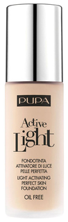 Тональный крем PUPA Active Light Foundation тон 010 Porcelain 30 мл