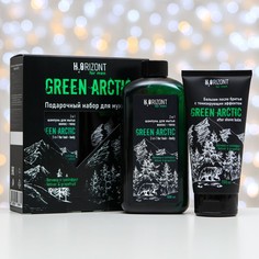 Подарочный набор H2ORIZONT Green arctic: 2 в 1 шампунь, 500 мл + бальзам после бритья, 150 Vilsen