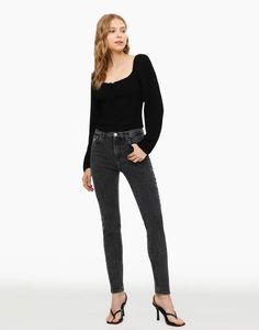 Джинсы женские Gloria Jeans GJN029481 серые 38/158