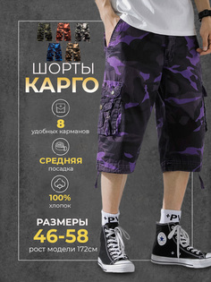 Повседневные шорты мужские Modniki 3203005 фиолетовые 50 RU