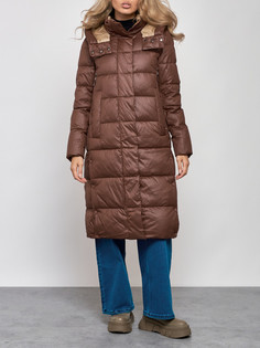 Пальто женское AD57997 коричневое L No Brand
