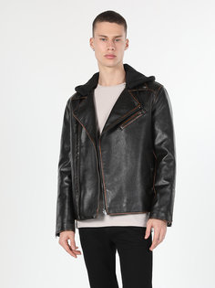 Кожаная куртка мужская Colins CL1060745_Q1.V1_BRW коричневая 2XL