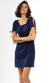Ночная сорочка женская LORIN P1531 синяя 44