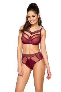 Трусы женские Novika Lou Lou Wine бордовые 2XL