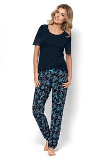 Пижама женская Nipplex Angela pizama синяя 2XL