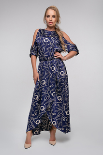 Платье женское Петербургский Швейный Дом 1396-1 синее 48 RU