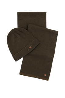 Комплект шапка и шарф мужской US Polo Assn A081SZ0DH0KEFZA-SK22 хаки