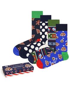 Комплект носков женских Happy Socks XGCO09 разноцветных 36-40 4 пары