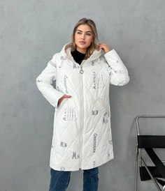 Куртка женская 7020 белая 58 RU No Brand