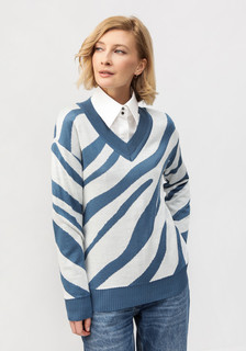 Пуловер женский Vivawool 312183 синий 44 RU