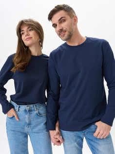 Лонгслив унисекс Uzcotton UZ-M-L синий 48-50\L