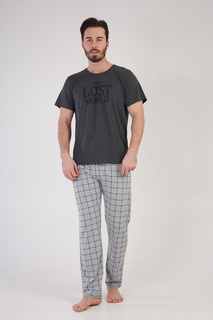 Комплект домашний мужской VIENETTA 211074 серый S