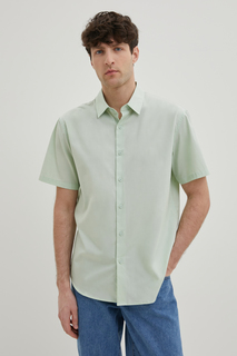 Рубашка мужская Finn Flare FBE210100 зеленая S