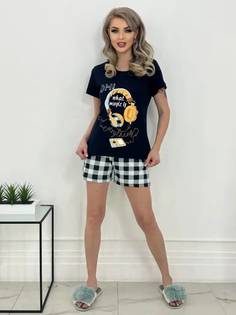 Пижама женская LIDER 100183 синяя 56 RU Лидер