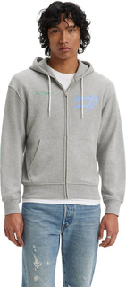 Толстовка мужская Levis Men Relaxed Graphic Zip Up Hoodie серая L Levis®