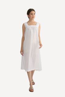 Ночная сорочка женская Mingul & Meiyeon 220792 белая 44 RU