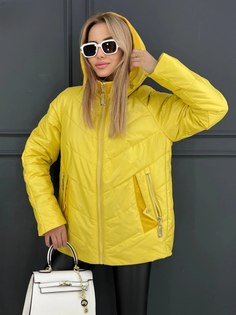 Куртка женская 7025 желтая 48 RU No Brand