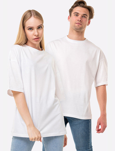 Футболка унисекс HappyFox HF096SP белая 52 RU