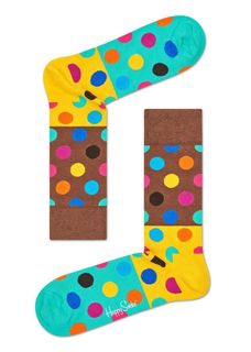 Носки унисекс Happy socks Big Dot Block Sock BDB01 разноцветные 41-46