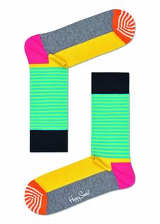 Носки унисекс Happy socks Half Stripe Sock HAS01 разноцветные 36-40