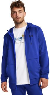 Толстовка мужская Under Armour Ua Fleece Fz Hoodie синяя MD