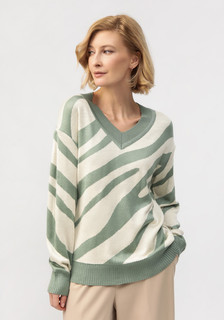 Пуловер женский Vivawool 312183 зеленый 46 RU