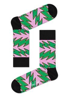 Носки унисекс Happy socks Rock?n Roll Stripe Sock RRS01 розовые 36-40