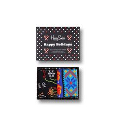 Комплект носков унисекс Happy Socks 2-Pack Ho Ho Ho разноцветных 41-46, 2 пары