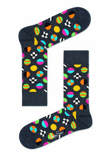 Носки унисекс Happy socks Clashing Dot Sock CLD01 серые 36-40