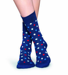 Носки унисекс Happy socks Dot Sock DOT01 синие 41-46