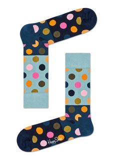Носки унисекс Happy socks Big Dot Block Sock BDB01 синие 36-40