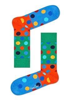 Носки унисекс Happy socks Big Dot Block Sock BDB01 разноцветные 41-46