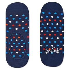 Носки унисекс Happy socks Dot Liner Sock DOT06 синие 41-46