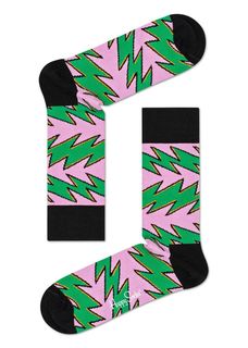 Носки унисекс Happy socks Rock?n Roll Stripe Sock RRS01 розовые 41-46