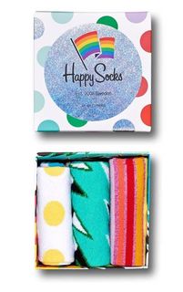Комплект носков унисекс Happy socks 3-Pack Mixed Pride Socks Gift Set XPRI08 36-40