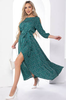 Платье женское LT Collection Танго вдвоём зеленое 52 RU