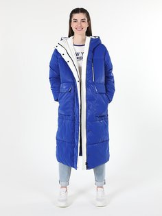 Пальто женское Colins CL1060949_Q1.V1_BLS голубое S