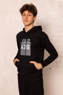 Худи мужское BLACKSI 2805 черное 3XL