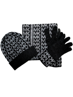 Комплект шапка, шарф и перчатки женский Michael Kors 538599C черный