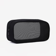 Косметичка унисекс Сетка черная, 22х4х11 см No Brand