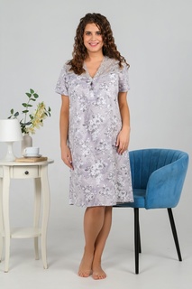 Ночная сорочка женская Виолетта Линате-1 серая 60 RU