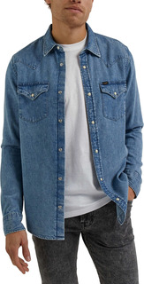 Рубашка мужская Lee Men Regular Western Shirt синяя XL/REG