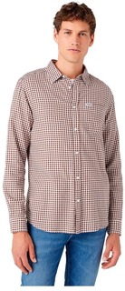 Рубашка мужская Wrangler Men 1 Pocket Shirt коричневая S