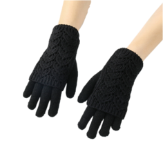 Комплект (перчатки и митенки) женский WASABI TREND WH-00189 черный, one size