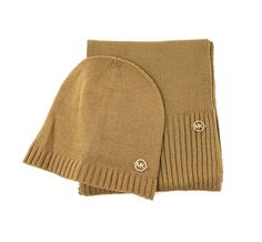 Комплект шапка и шарф женский Michael Kors 539227C коричневый