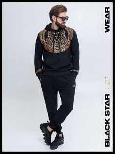 Костюм мужской Black Star Wear MBA0123-016 черный XXXL