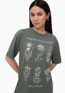 Футболка женская Gloria Jeans GKT020342 хаки 2XS