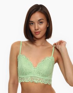 Бюстгальтер женский Gloria Jeans GUW008225 зеленый 70-B
